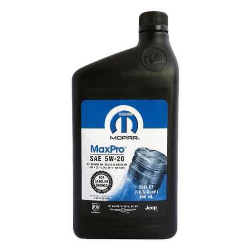 Моторное масло Chrysler Mopar MaxPro SAE 5W-20 0,946л в ЕКА
