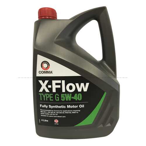 Моторное масло Comma x-Flow type g 5W-40 4л в ЕКА