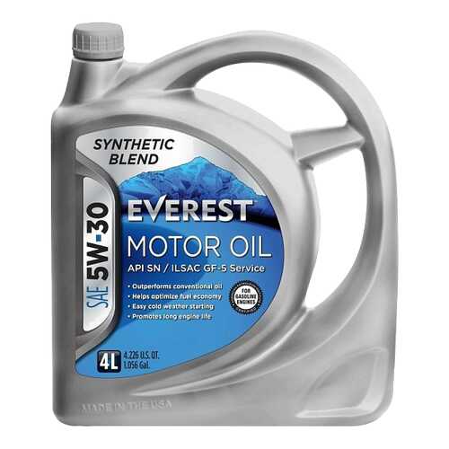 Моторное масло Everest Synthetic Blend 5W-30 4л в ЕКА