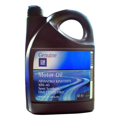 Моторное масло General Motors Semi Synthetic 10W-40 5л в ЕКА