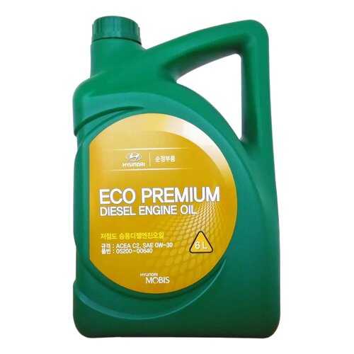 Моторное масло Hyundai Eco Premium Diesel Engine Oil SAE 0W-30 6л в ЕКА