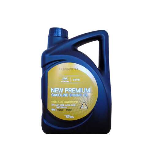 Моторное масло HYUNDAI New Premium Gasoline Engine Oil SAE 0W-20 (4л) в ЕКА