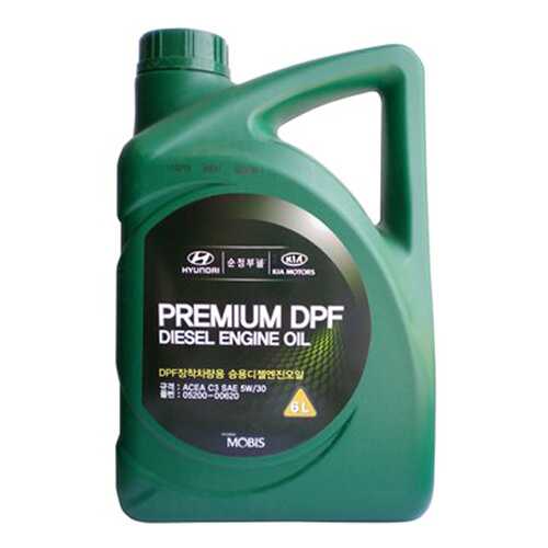 Моторное масло Hyundai Premium DPF Diesel Engine Oil 5W-30 6л в ЕКА