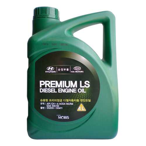 Моторное масло Hyundai Premium LS Diesel Engine Oil SAE 5W-30 4л в ЕКА