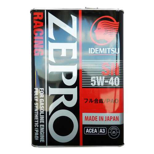 Моторное масло Idemitsu Zepro Racing 5W-40 4л в ЕКА