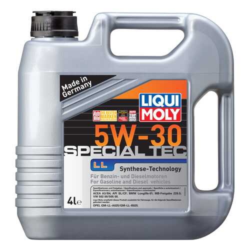Моторное масло Liqui moly Special Tec LL 5W-30 4л в ЕКА