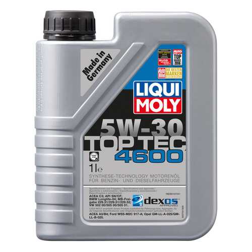Моторное масло Liqui moly Top Tec 4600 5W-30 1л в ЕКА