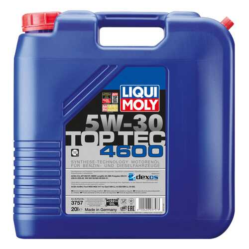 Моторное масло Liqui moly Top Tec 4600 5W-30 20л в ЕКА
