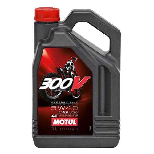 Моторное масло Motul 300V 4T Factory Line Off Road 5W-40 4л в ЕКА