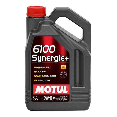 Моторное масло Motul 6100 Synergie + 10w-40 4л в ЕКА