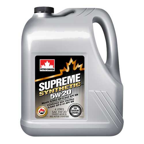 Моторное масло Petro-canada Supreme Synthetic 5W-20 4л в ЕКА