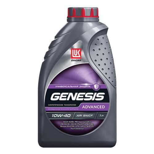 Моторное масло полусинтетическое Lukoil Genesis Advanced 10W-40 1л в ЕКА