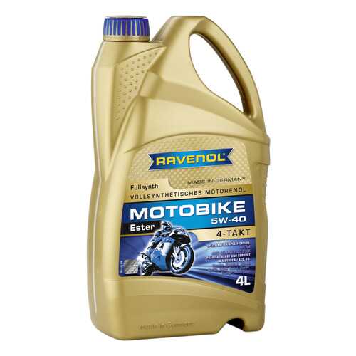 Моторное масло Ravenol Motobike 4-T Ester 5W-40 4л в ЕКА