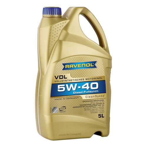 Моторное масло Ravenol VDL 5W-40 5л в ЕКА