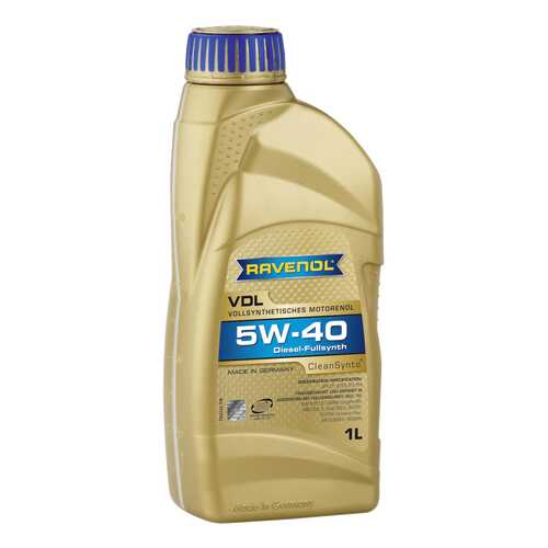 Моторное масло Ravenol VDL SAE 5W-40 1л в ЕКА