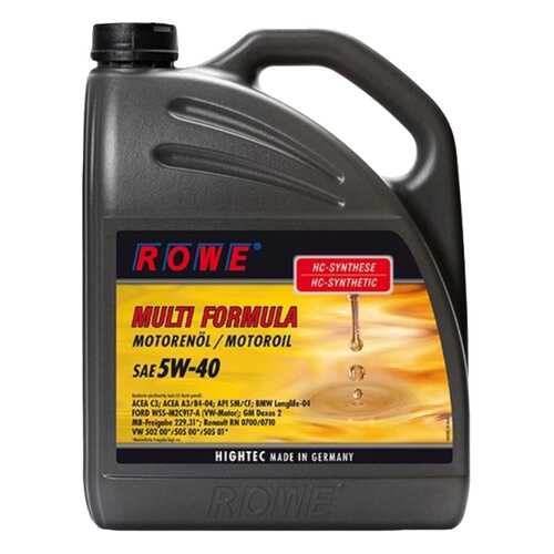 Моторное масло Rowe Hightec Multi Formula 5W-40 5л в ЕКА