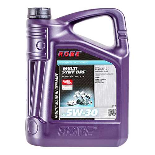 Моторное масло Rowe Hightec Multi Synt DPF 5W-30 5л в ЕКА