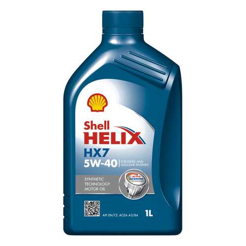 Моторное масло Shell Helix HX7 5W-40 1л в ЕКА