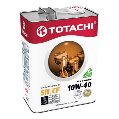 Моторное масло Totachi Eco Gasoline Semi-Synthetic SM/CF 10W-40 4л в ЕКА