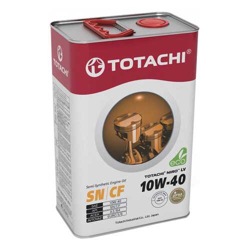 Моторное масло Totachi Niro LV Semi-Synthetic SN/CF 10W-40 4л в ЕКА