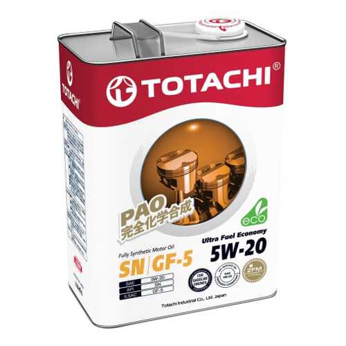 Моторное масло Totachi Ultra Fuel Fully Synthetic SN 5W-20 4л в ЕКА