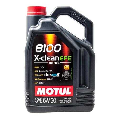 MOTUL Масло Моторное 8100 X-Clean Efe 5w30 5л в ЕКА