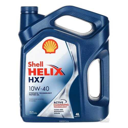 Shell М/Масло П/Синтетика Shell Helix Hx7 10w-40 4l в ЕКА