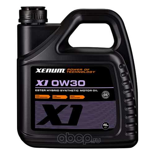 Синтетическое моторное масло с эстерами(10%) XENUM X1 0w30, ACEA C3, 4л. в ЕКА