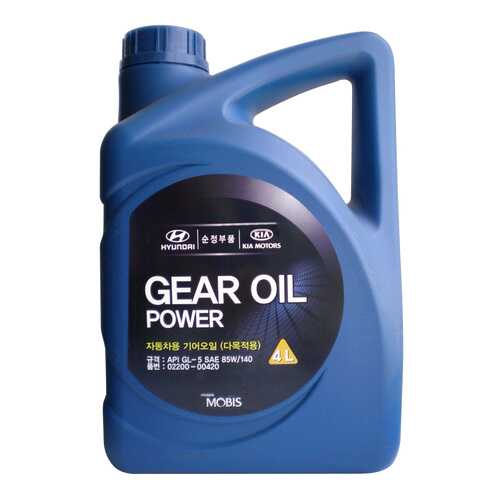 Трансмиссионное масло Hyundai-KIA Gear Oil Power 85w140 4л 0220000420 в ЕКА