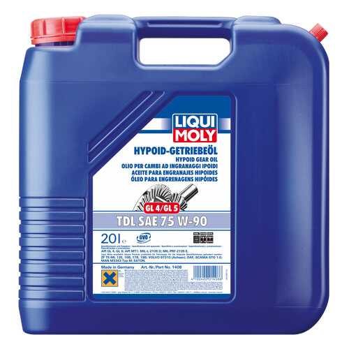 Трансмиссионное масло LIQUI MOLY Hypoid-Getriebeoil 75w90 20л 1408 в ЕКА