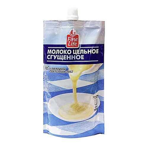 Молоко Fine Life цельное сгущенное с сахаром 300 г в ЕКА