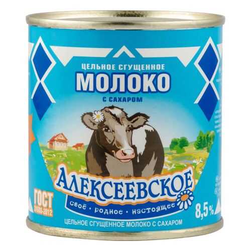 Молоко сгущенное Алексеевское 8.5% с сахаром 380 г в ЕКА