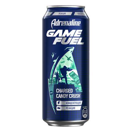 Напиток Adrenaline Game Fuel энергетический 449 мл в ЕКА