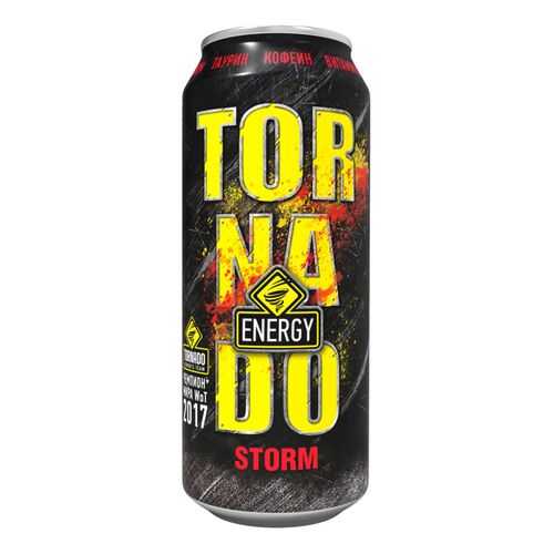 Напиток энергетический Tornado Energy storm газированный жестяная банка 0.45 л в ЕКА