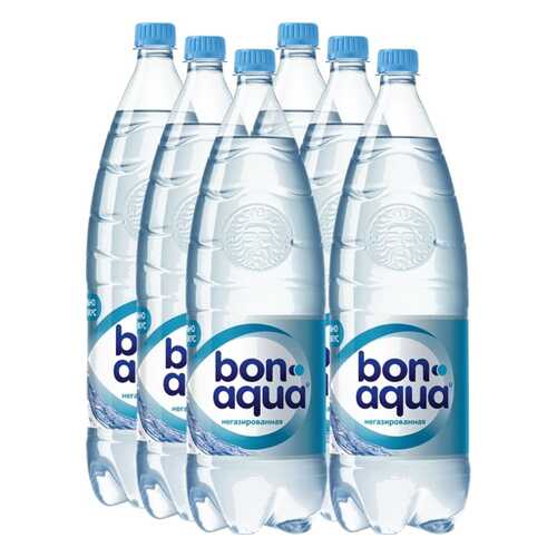 Вода Bonaqua чистая питьевая негазированная пластик 2 л 6 штук в упаковке в ЕКА