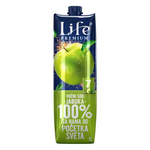 Сок Life premium яблочный 1 л в ЕКА