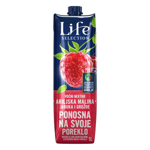 Сок Life Premium Яблоко, малина, виноград 1 л в ЕКА